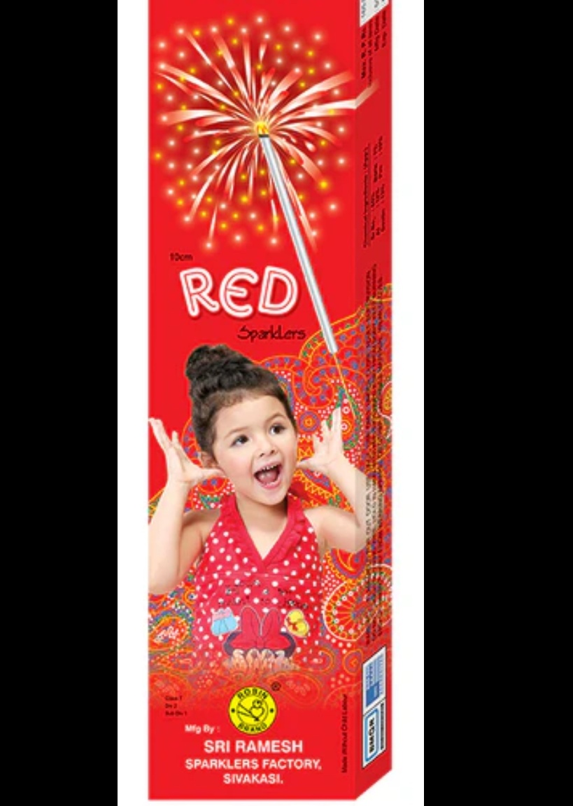 10 CM RED SPARKLER